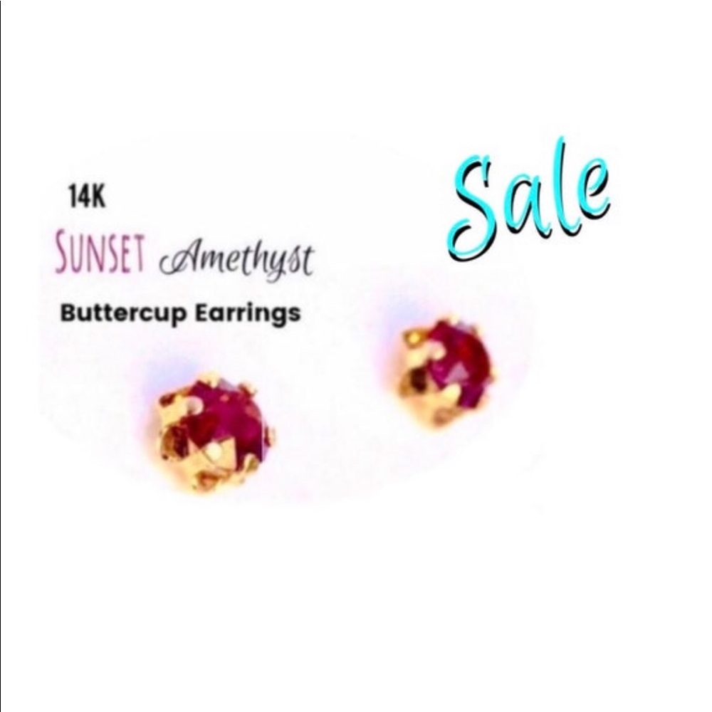 14k Amethyst Earrings SALE  NWOT